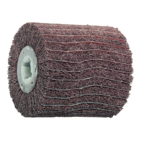 HOLEX Spazzola lamellare abrasiva in tessuto (A)/tessuto (A), Ø100 x 100mm, Confronto granulometrico: 80CRS