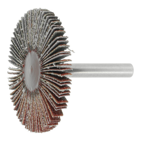 HOLEX Spazzole lamellari in tela abrasiva con gambo (A), grana 120, Testa Ø50 x l=15mm