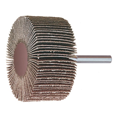 HOLEX Spazzole lamellari in tela abrasiva con gambo (A), grana 150, Testa Ø30 x l=10mm