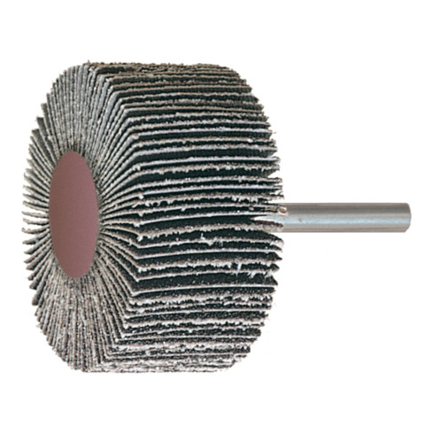 HOLEX Spazzole lamellari in tela abrasiva con gambo (SiC), grana 120, Testa Ø30 x l=10mm