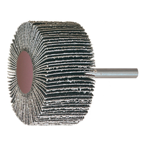 HOLEX Spazzole lamellari in tela abrasiva con gambo (SiC), grana 80, Testa Ø60 x l=30mm