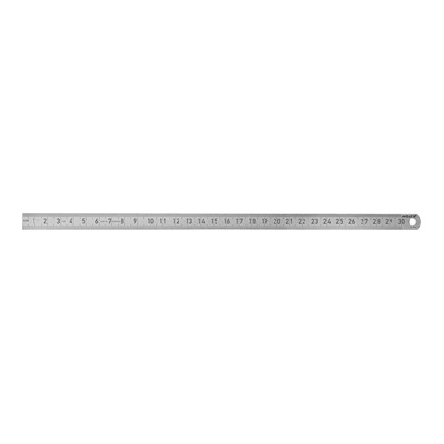 HOLEX Stalen liniaal, flexibel, smal, roestvrij gematteerd, Totale lengte: 150mm