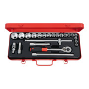 HOLEX Steckschlüssel-Sortiment 1/2"-Vierkant 23-teilig 6-1