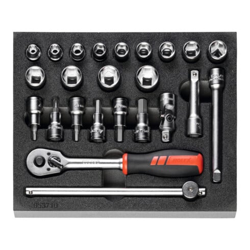Holex Steckschlüssel-Sortiment 3/8 Zoll, Anzahl der Werkzeuge: 24