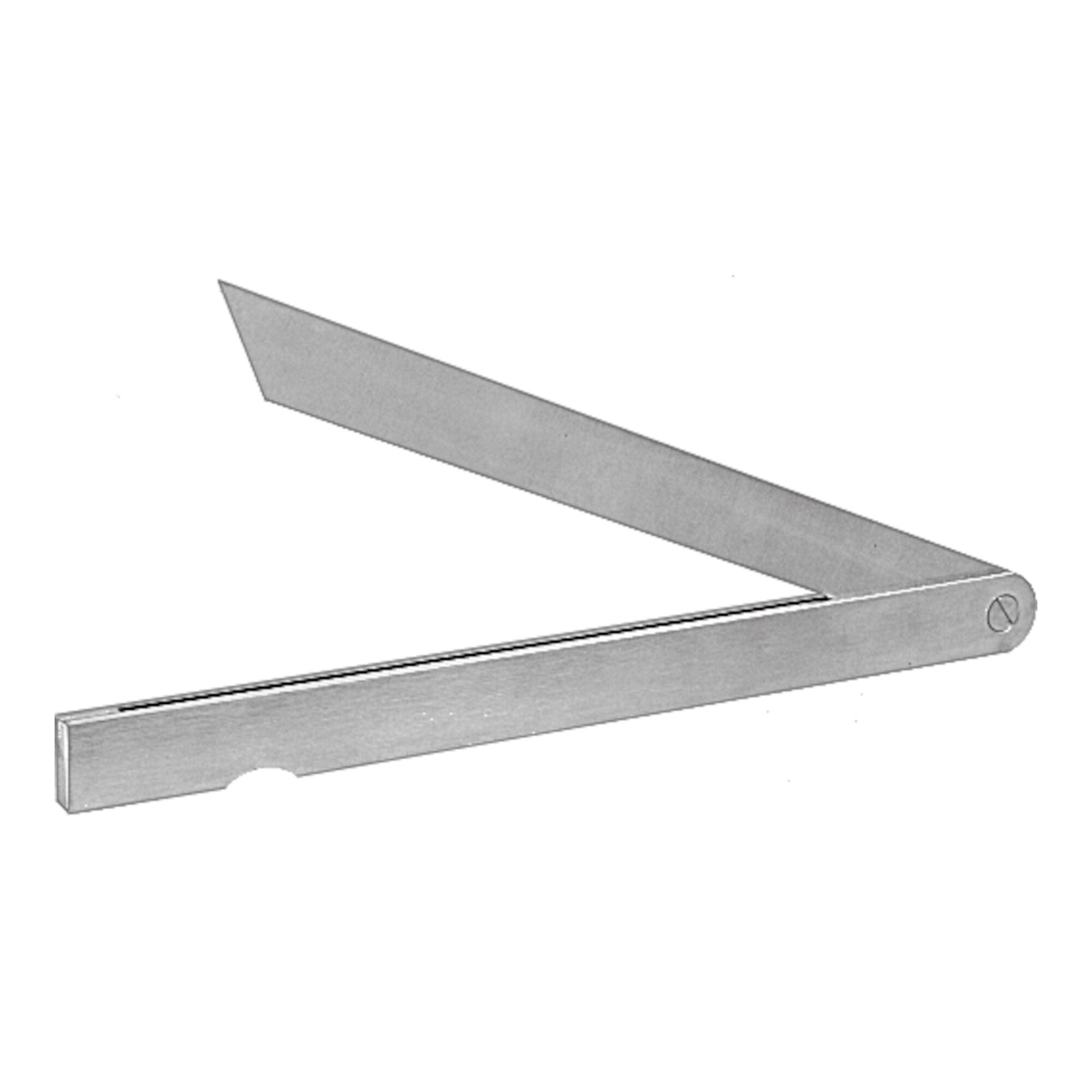 Holex Stellwinkel INOX Schenkel Länge 250 mm | aus Edelstahl mit Anreißkante, 456800 250