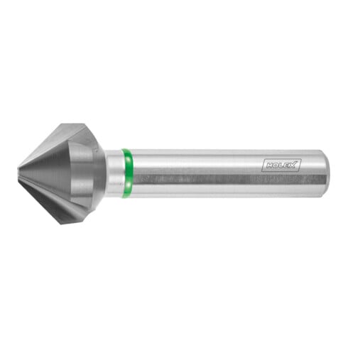 HOLEX Svasatore conico di precisione HOLEX Pro Steel, passo irregolare, 3 superfici di serraggio 90°, TiAlN, Esterno Ø6,3mm