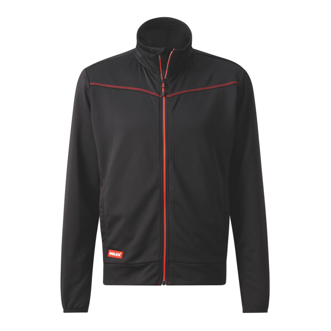 Holex Sweatjacke, schwarz / rot, Unisex-Größe: 4XL