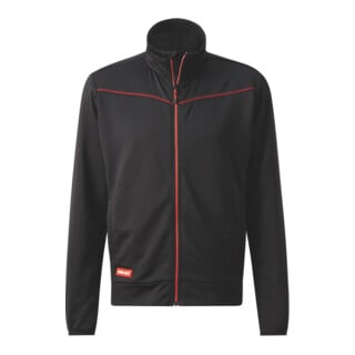 Holex Sweatjacke, schwarz / rot, Unisex-Größe: S
