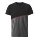 HOLEX T-Shirt, donkergrijs / zwart / rood, Uniseks-maat: 3XL-1
