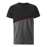 HOLEX T-Shirt, donkergrijs / zwart / rood, Uniseks-maat: 3XL
