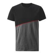 HOLEX T-Shirt, donkergrijs / zwart / rood, Uniseks-maat: M