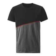 HOLEX T-Shirt, grigio scuro/nero /rosso, Tg. Unisex: XL-1