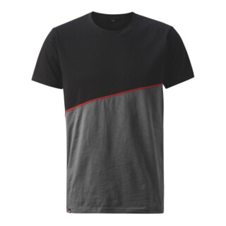 HOLEX T-Shirt, gris foncé / noir / rouge, Taille unisexe: L