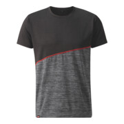HOLEX T-shirts fonctionnels, gris foncé / noir / rouge, Taille unisexe: S