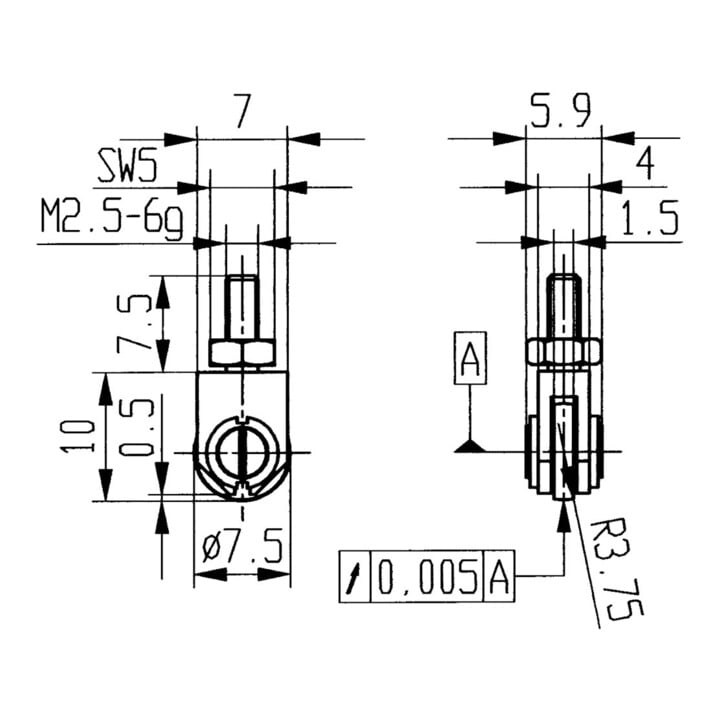 HOLEX Touche en acier 28