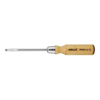 Holex Tournevis pour visà fente, avec manche en bois, Largeur embout (b): 4,5 mm