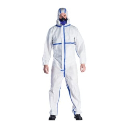 HOLEX Tuta da lavoro tipo 5/6, bianco, Tg. Unisex: XL