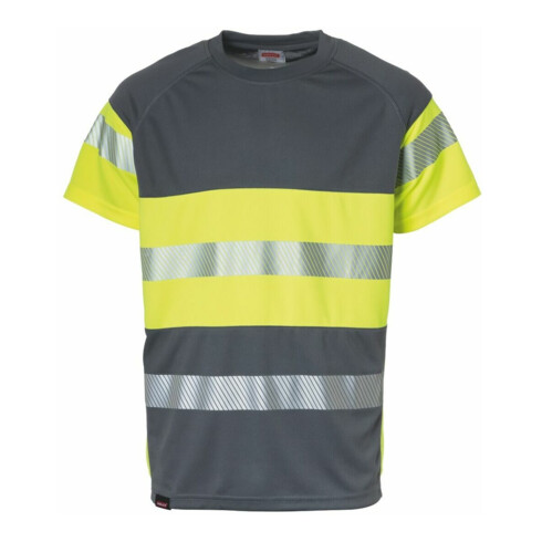 HOLEX Veiligheids-T-shirt, grijs / geel, Uniseks-maat: M