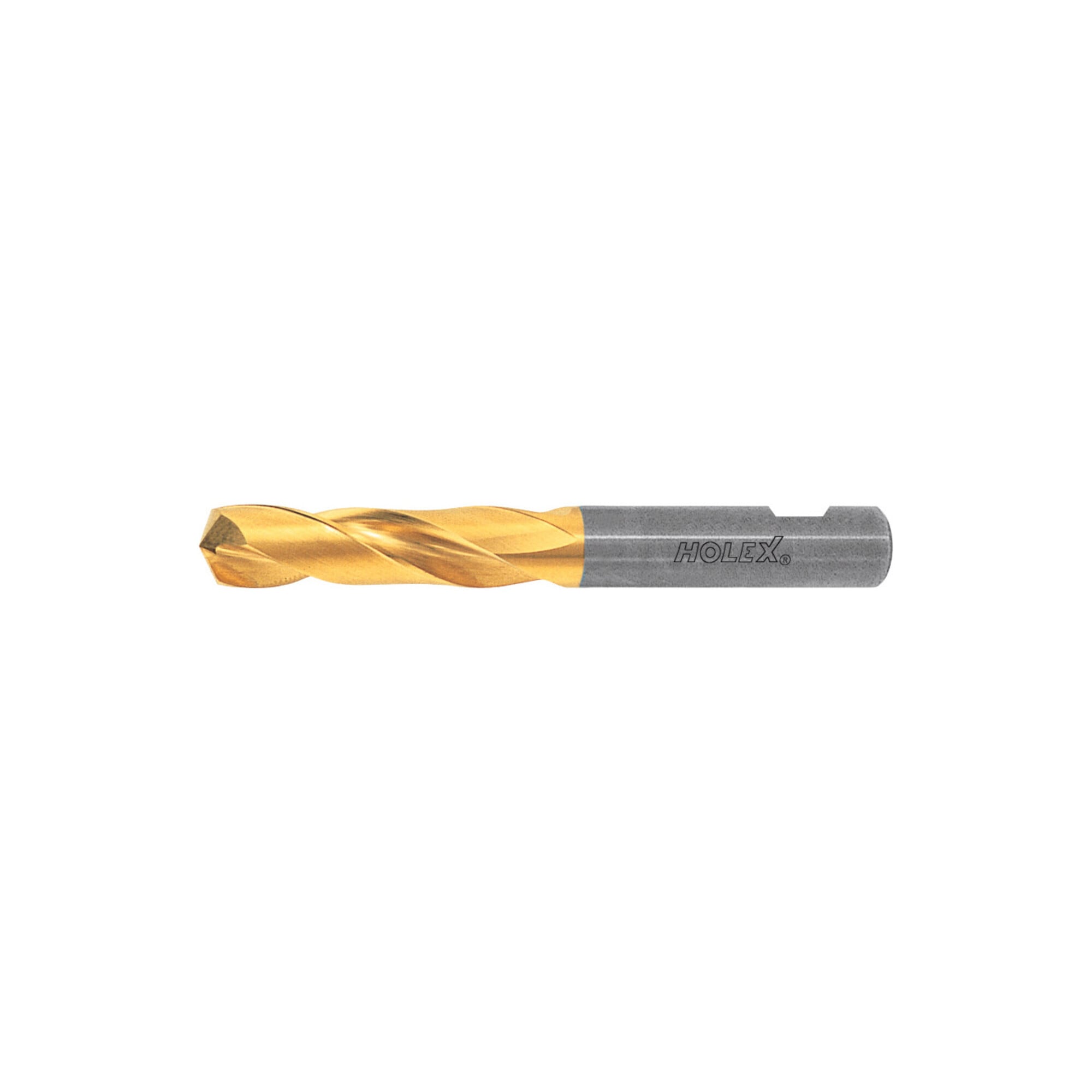 HOLEX VHM-Hochleistungsbohrer Weldon DIN 6535 HB, TiN,Ø DC h7: 10 mm, 122315 10