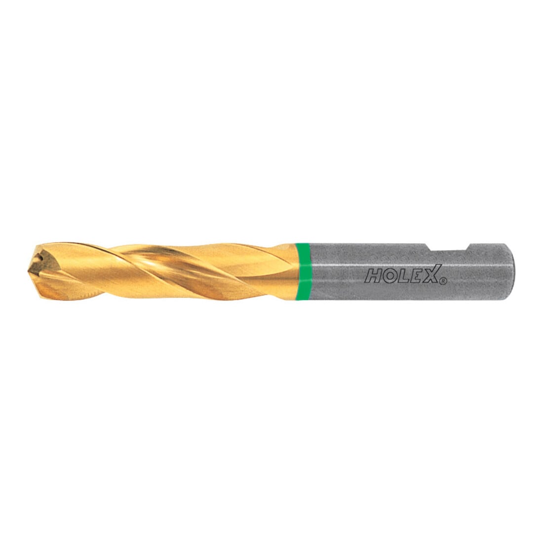 HOLEX VHM-Hochleistungsbohrer Weldon DIN 6535 HB, TiN,Ø DC h7: 12,8 mm, 122345 12,8