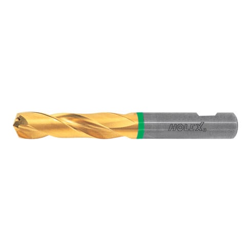 HOLEX VHM-Hochleistungsbohrer Weldon DIN 6535 HB, TiN,Ø DC h7: 12 mm, 122345 12