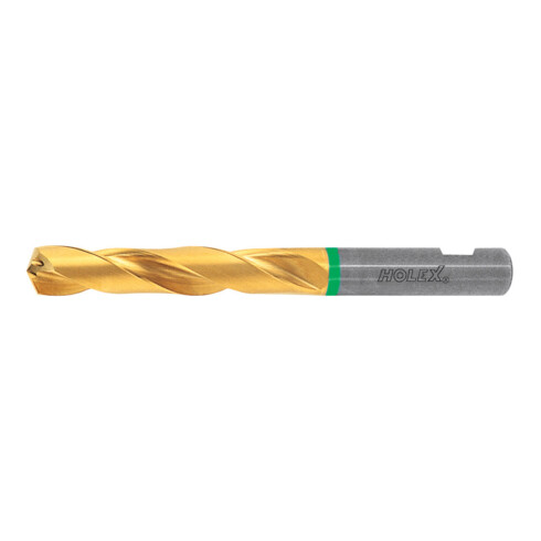 HOLEX VHM-Hochleistungsbohrer Weldon DIN 6535 HB, TiN,Ø DC h7: 5,4 mm, 122635 5,4