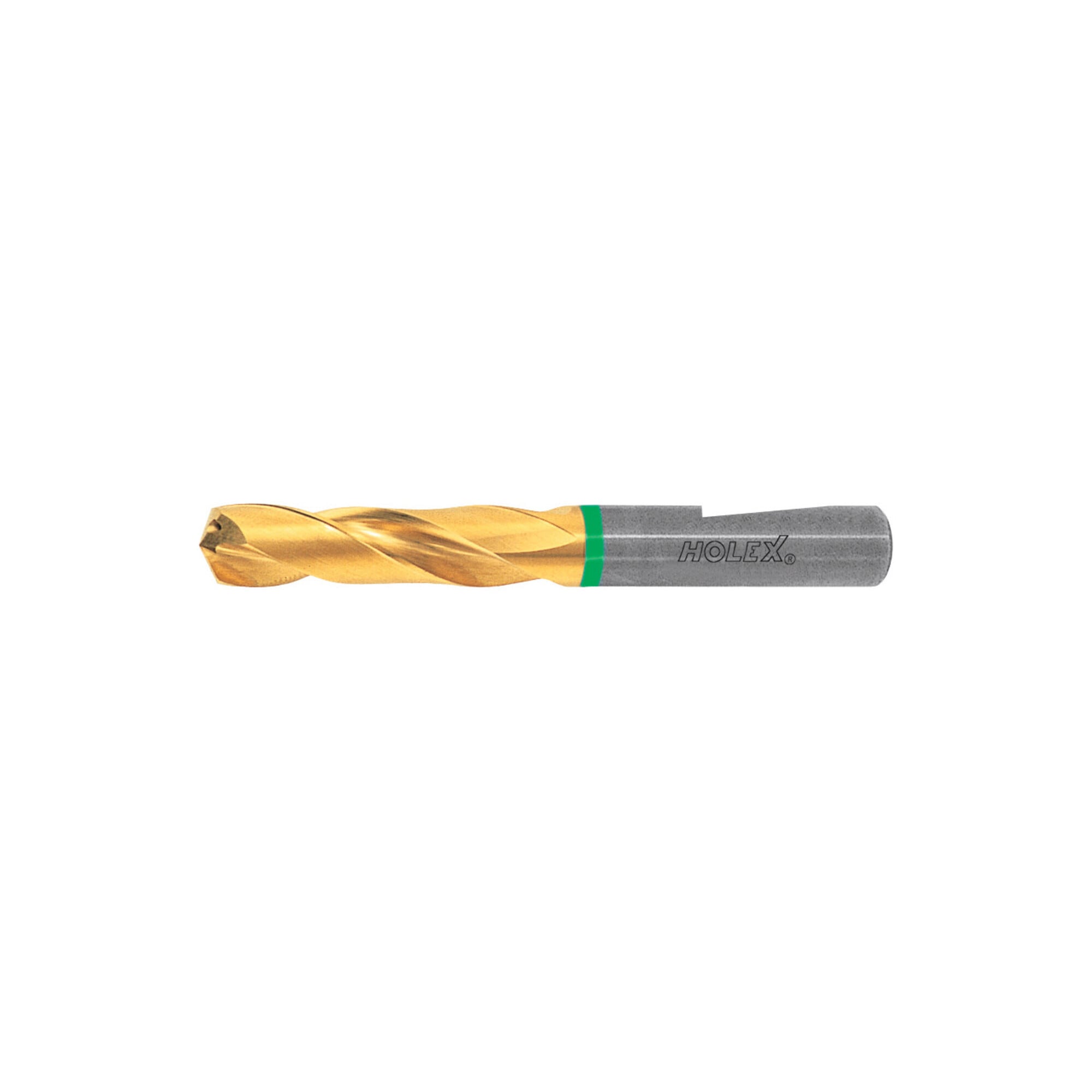 HOLEX VHM-Hochleistungsbohrer Whistle-Notch DIN 6535 HE, TiN,Ø DC h7: 12,2 mm, 122355 12,2