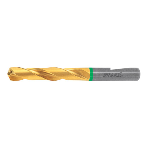 HOLEX VHM-Hochleistungsbohrer Whistle-Notch DIN 6535 HE, TiN,Ø DC h7: 6,9 mm, 122640 6,9