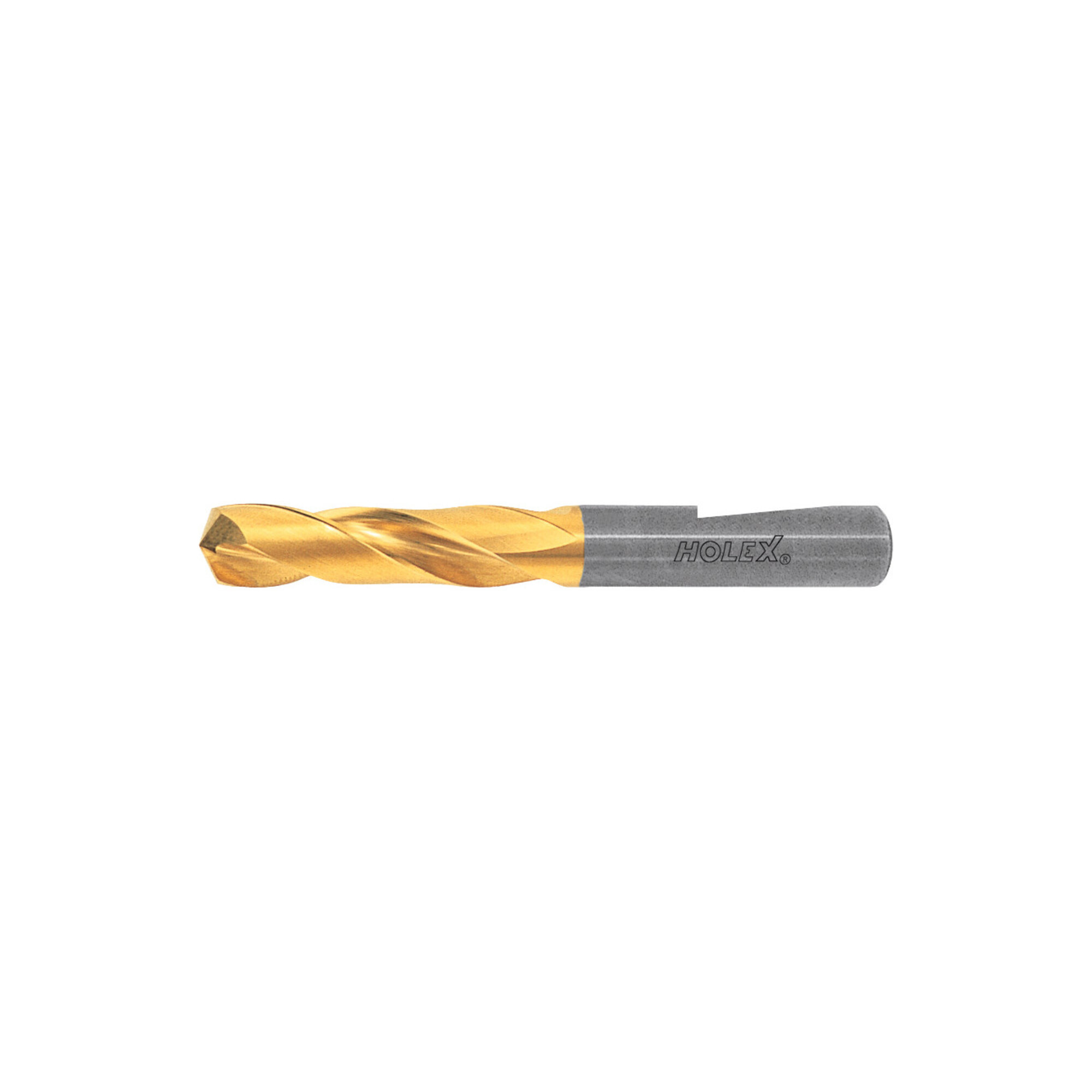 HOLEX VHM-Hochleistungsbohrer Whistle-Notch DIN 6535 HE, TiN,Ø DC h7: 8,5 mm, 122320 8,5