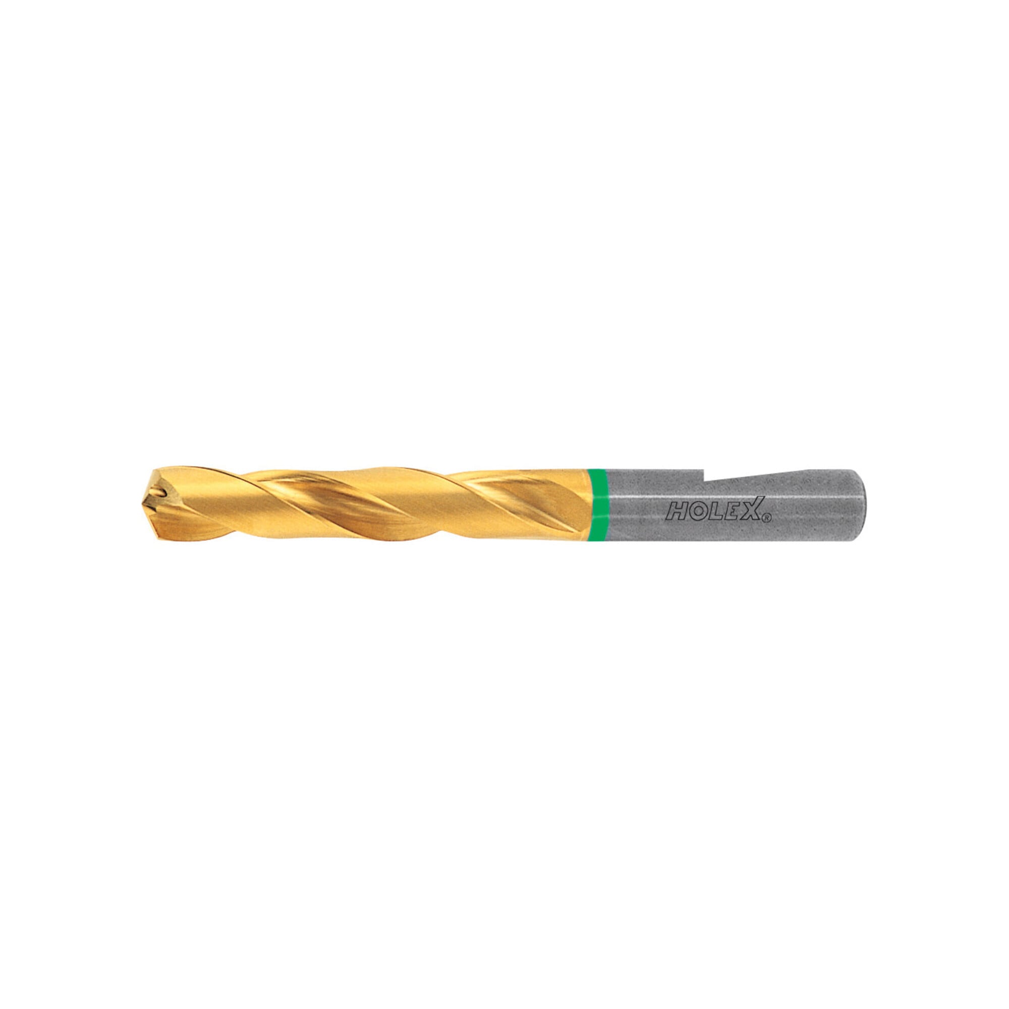 HOLEX VHM-Hochleistungsbohrer Whistle-Notch DIN 6535 HE, TiN,Ø DC h7: 9,4 mm, 122640 9,4