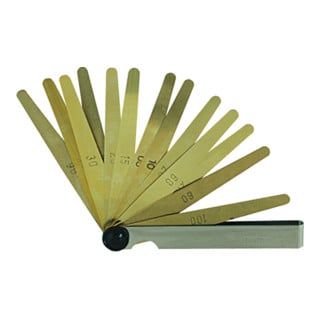 HOLEX Voelermaat, messing, T2, Aantal bladen: 20