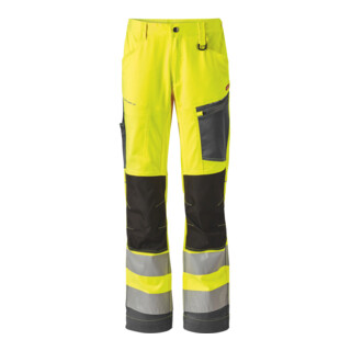 Holex Warnschutz-Bundhose, gelb / grau, Konfektionsgröße 24
