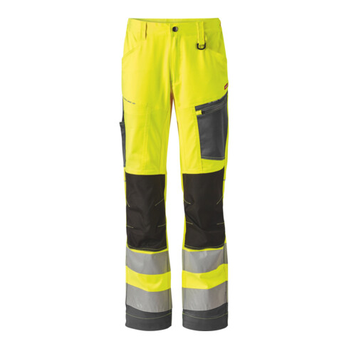 Holex Warnschutz-Bundhose, gelb / grau, Konfektionsgröße 28