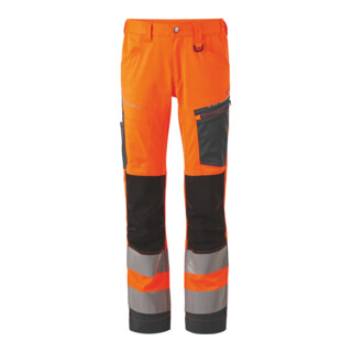 Holex Warnschutz-Bundhose, orange / grau, Konfektionsgröße 44