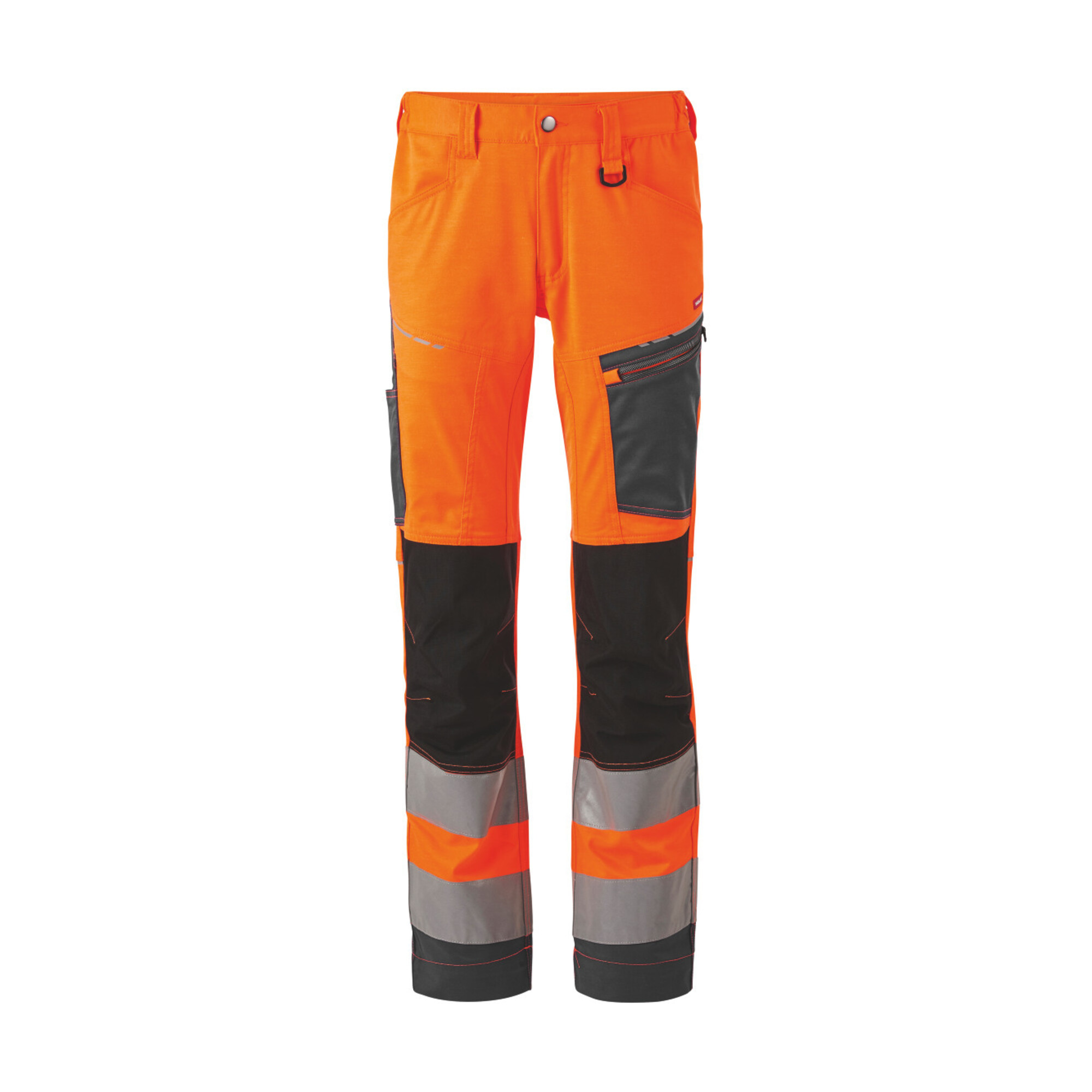 Holex Warnschutz-Bundhose, orange / grau, Konfektionsgröße 52