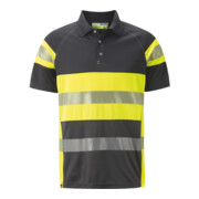 Holex Warnschutz Polo-Shirt, grau / gelb, Unisex-Größe: 2XL