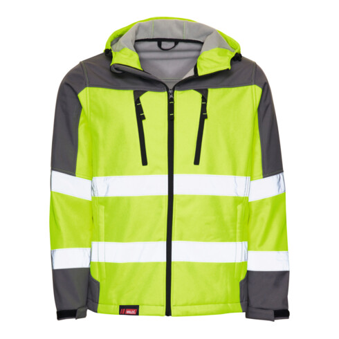 HOLEX Warnschutz-Softshell-Jacke gelb / anthrazit