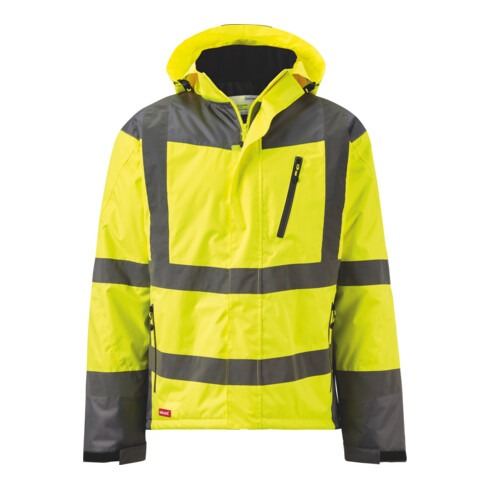 Holex Warnschutz Winterjacke, gelb / grau, Unisex-Größe: 2XL