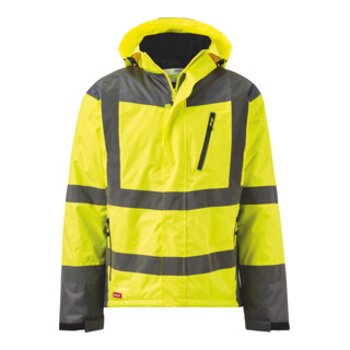 Holex Warnschutz Winterjacke, gelb / grau, Unisex-Größe: S