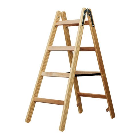 Holz-Stehleiter 2x4 Sprossen Höhe Stehleiter 1,2m