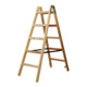 Holz-Stehleiter 2x5 Sprossen Höhe Stehleiter 1,32m-1