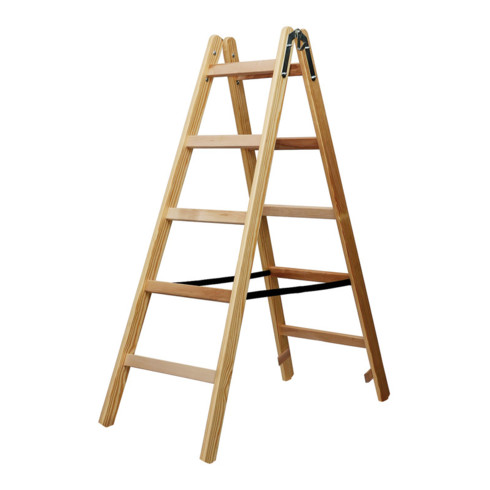 Holz-Stehleiter 2x5 Sprossen Höhe Stehleiter 1,32m