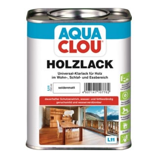 Holzlack L11 farblos seidenmatt 750 ml Dose CLOU