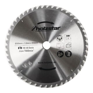 holzstar Sägeblatt 305 x 30 x 3,2 mm Z48