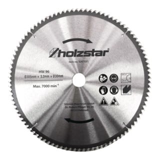 holzstar Sägeblatt HW 305 x 30 x 3,2 mm Z96