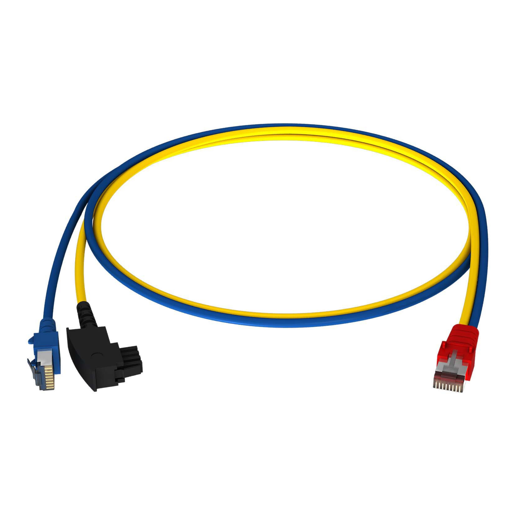 Homeway HW-Y-Kabel4 LAN/TAE 0,5m bl/ge HCAHNG-B2404-A005