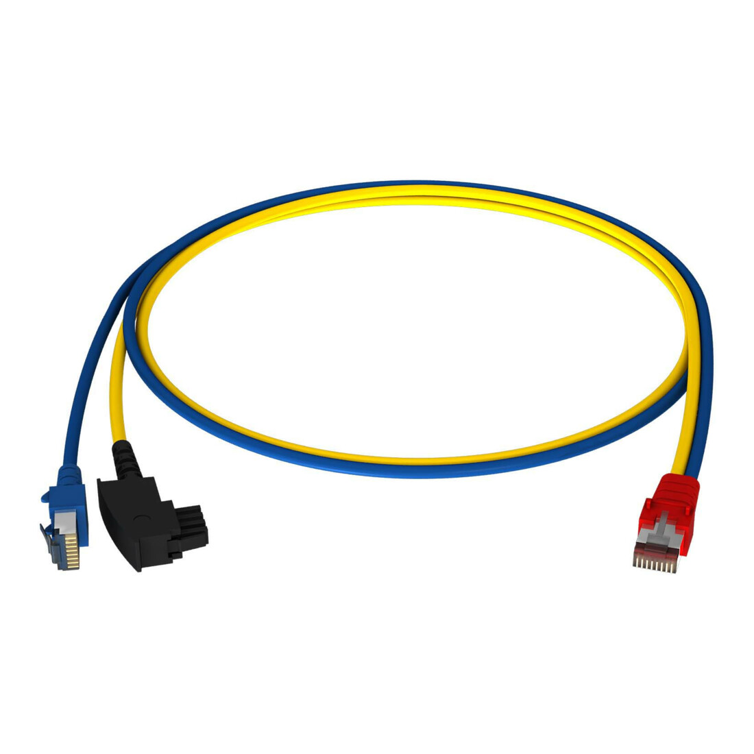 Homeway HW-Y-Kabel4 LAN/TAE 0,5m bl/ge HCAHNG-B2404-A005