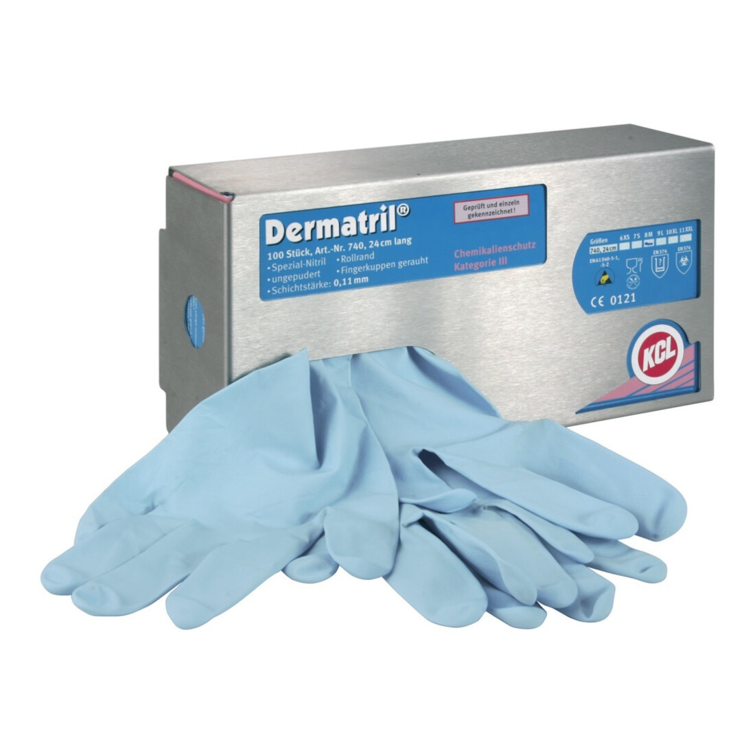 Honeywell Einweghandschuh Dermatril 740,Gr.6 (Box a 100 Stk.)