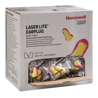 Honeywell Gehörschutzstöpsel Laser Lite EN 352-2 (SNR)=35 dB Box à 200 PA (Tüte à 1 Paar)