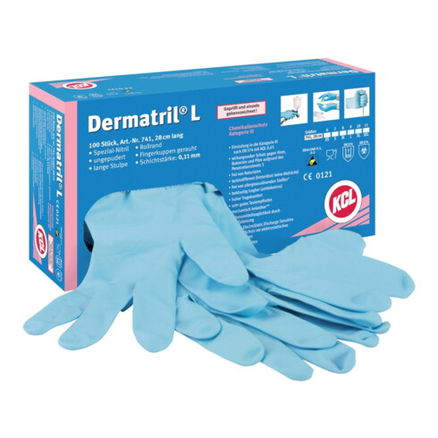 Honeywell Hds Dermatril® L 741 Kat. III, blau, 10
